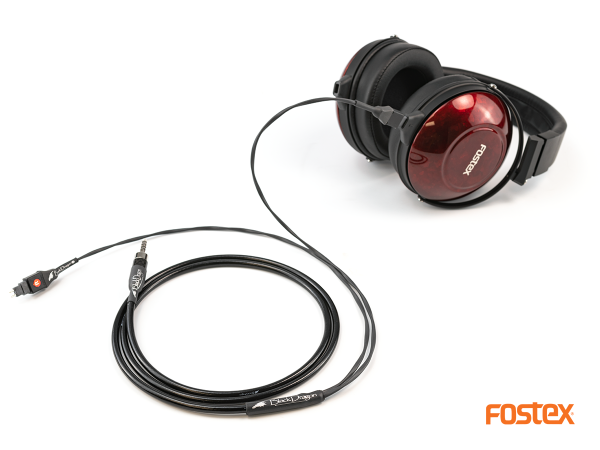 Black Dragon Premium Cable for Fostex Headphones