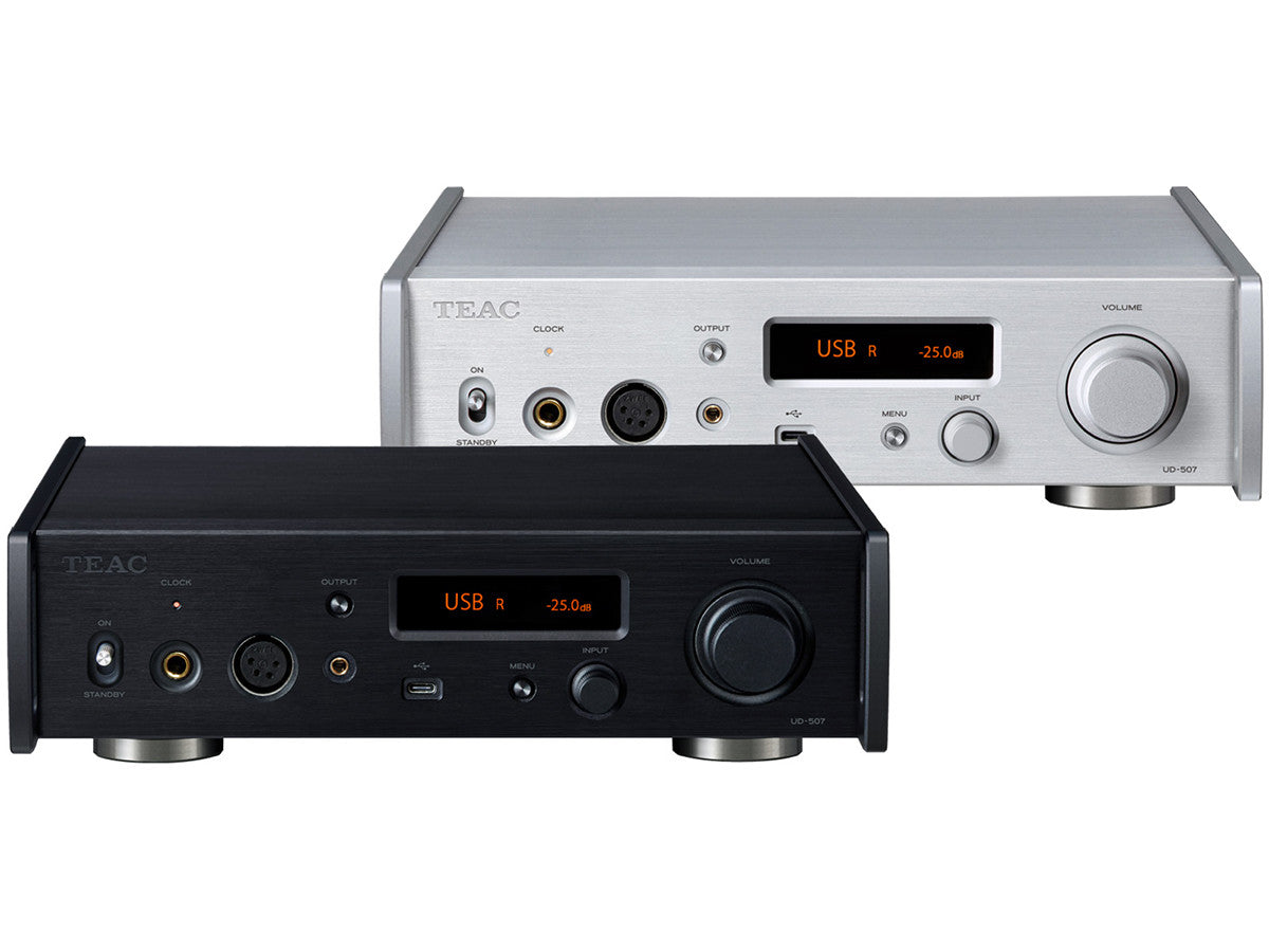 UD-507 DAC, Preamp, Headphone Amp Black and Silver